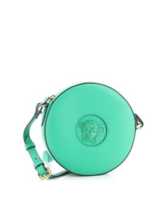 Б/у кожаная круглая сумка-камера Versace Small La Medusa