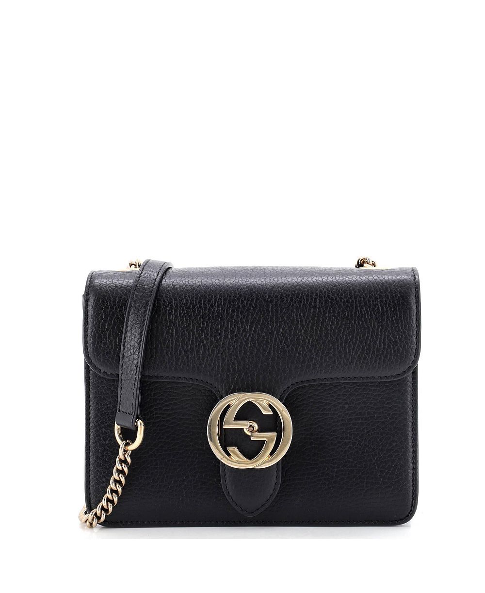 Pre-Owned Gucci сумка через плечо Small Interlocking Leather