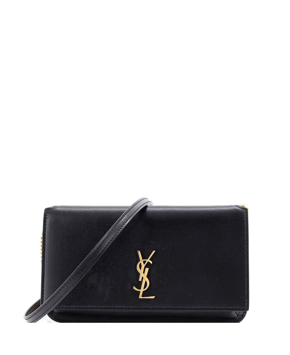 Сумка через плечо Saint Laurent Classic Monogram для телефона из кожи, б/у
