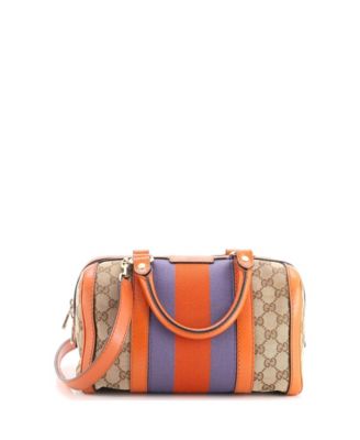 Pre-Owned Gucci маленькая винтажная сумка-бостон Web из канваса GG