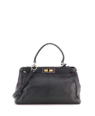 Pre-Owned Fendi Regular Peekaboo Bag Soft Leather