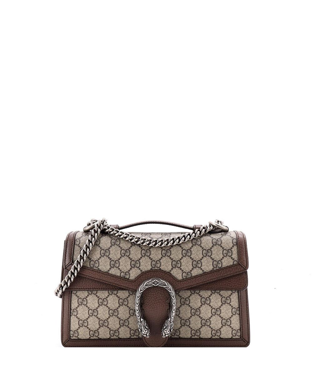 Pre-Owned Gucci Small Dionysus Top Handle Chain Bag GG Coated Canvas