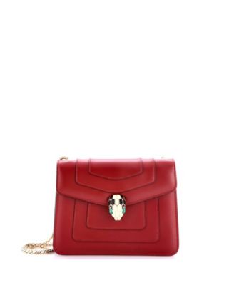 Pre-Owned Bvlgari Small Serpenti Forever Square Shoulder Bag Leather