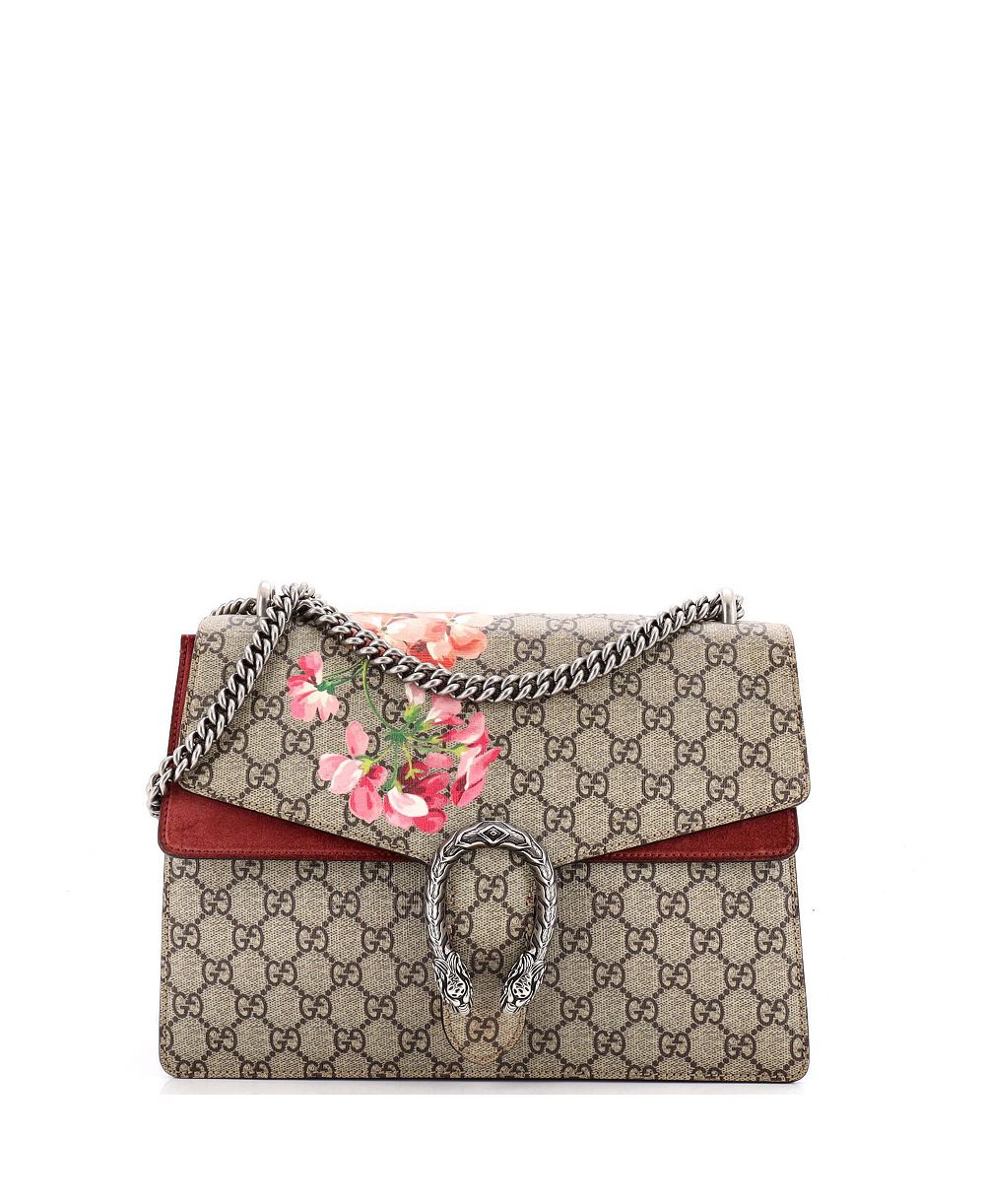 Б/у сумка Gucci Dionysus Medium с принтом Blooms, покрытие GG Coated Canvas