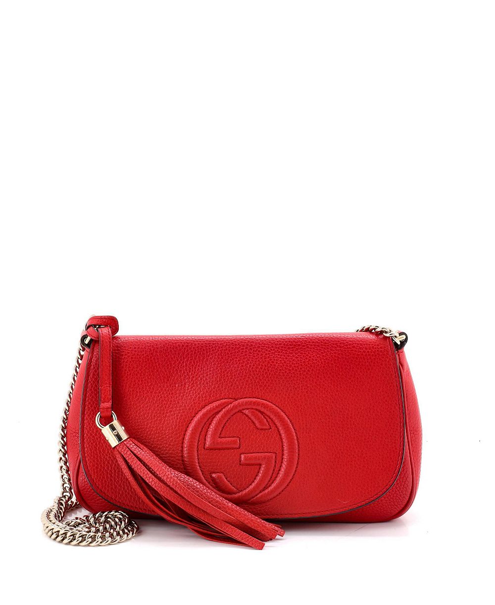 Pre-Owned Gucci Medium Soho Chain Crossbody Bag Leather