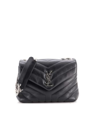 Pre-Owned Saint Laurent Small Loulou Shoulder Bag Matelasse Chevron Leather