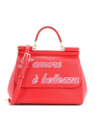Б/у сумка Dolce and Gabbana Miss Sicily Medium из печатной кожи