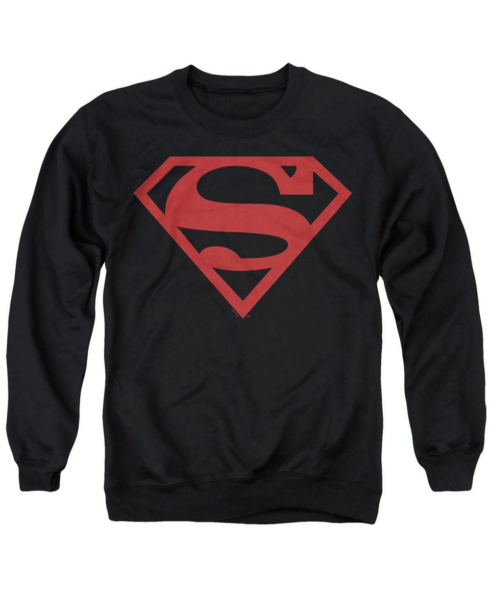 Мужская хлопковая толстовка Superman с круглым вырезом и графическим изображением щита