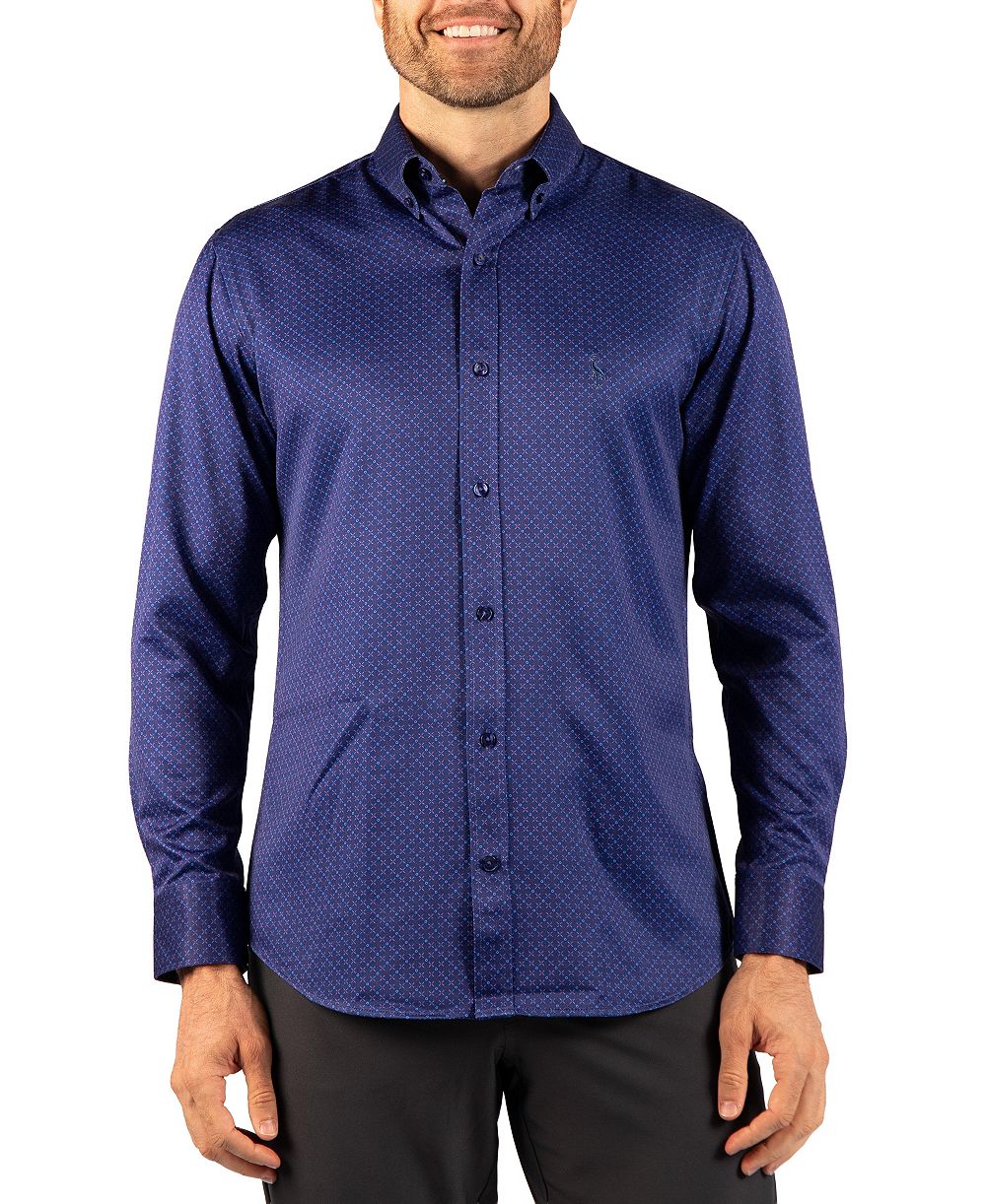 Tailorbyrd Men's Check Printed Performance Shirt
