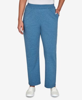 Alfred Dunner Petite Pull-On Straight-Leg Mid-Rise Denim Pants