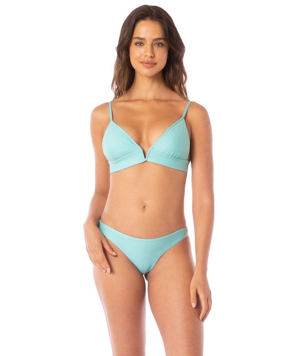 Maaji Women's Paradiso Full-Coverage Longline Reversible Eyelet Bikini Top
