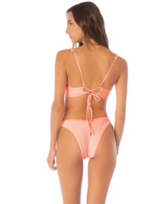 Женские трусики maaji watermelon daiquiri valerian high-rise cheeky bikini bottom