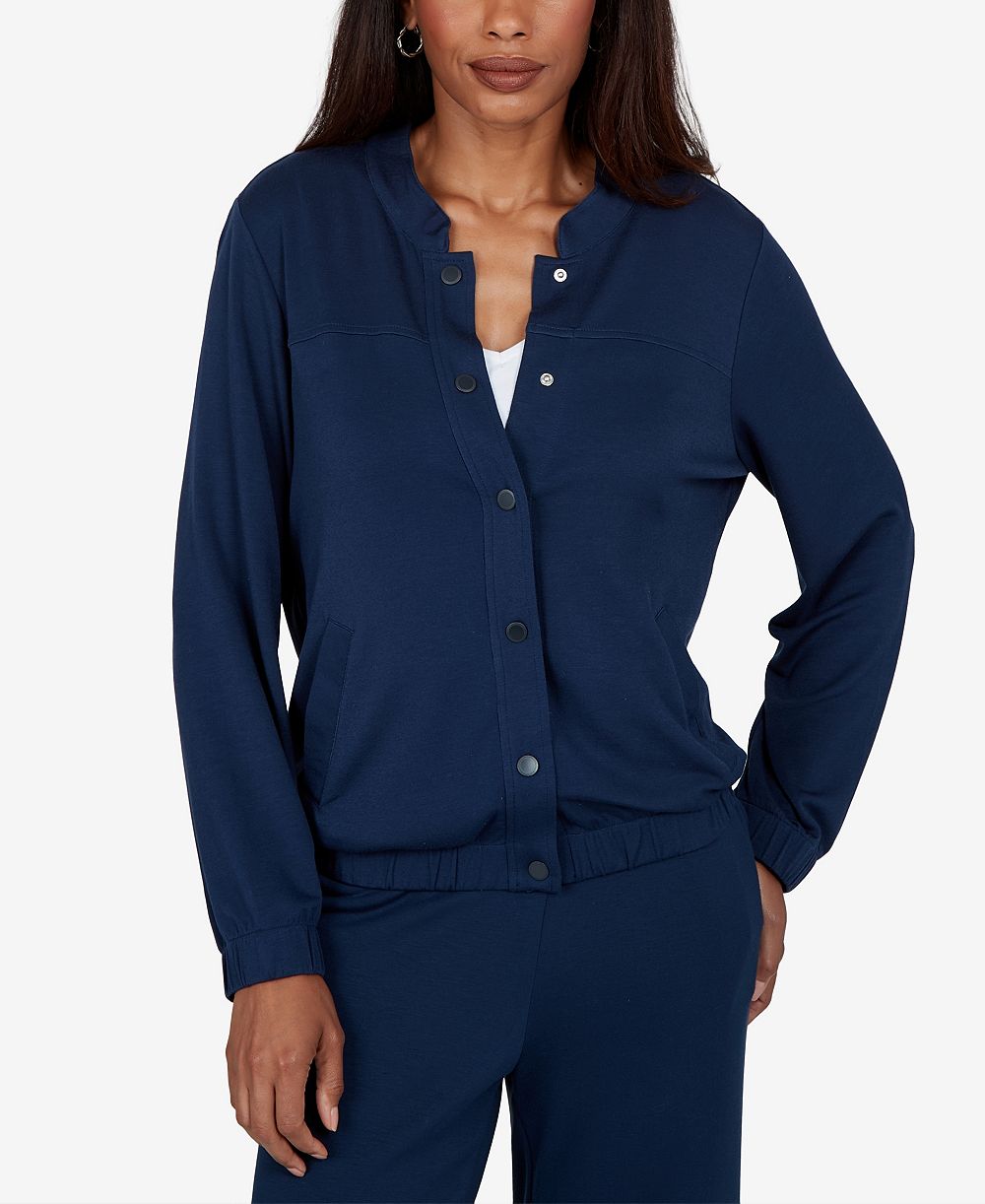 Alfred Dunner Women's Mandarin Collar Short Jacket
