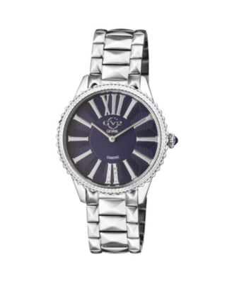 GV2 by Gevril  Women's Siena Swiss Quartz Silver Stainless Steel Bracelet Diamond Watch