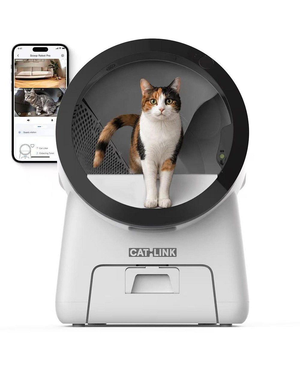 Умный самоочищающийся лоток для кошек CATLINK Scoop Robot Pro с AI мониторингом здоровья и контролем запаха для нескольких кошек