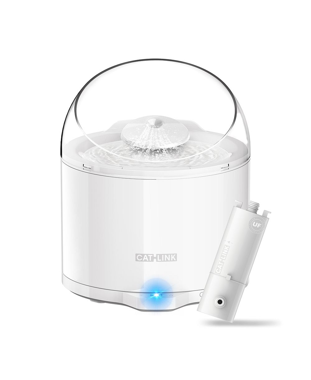 Миска для воды для кошек CATLINK Pure 2, беспроводной насос 2.6L, мониторинг здоровья, ультрафильтрация и управление через приложение, сверхтихая