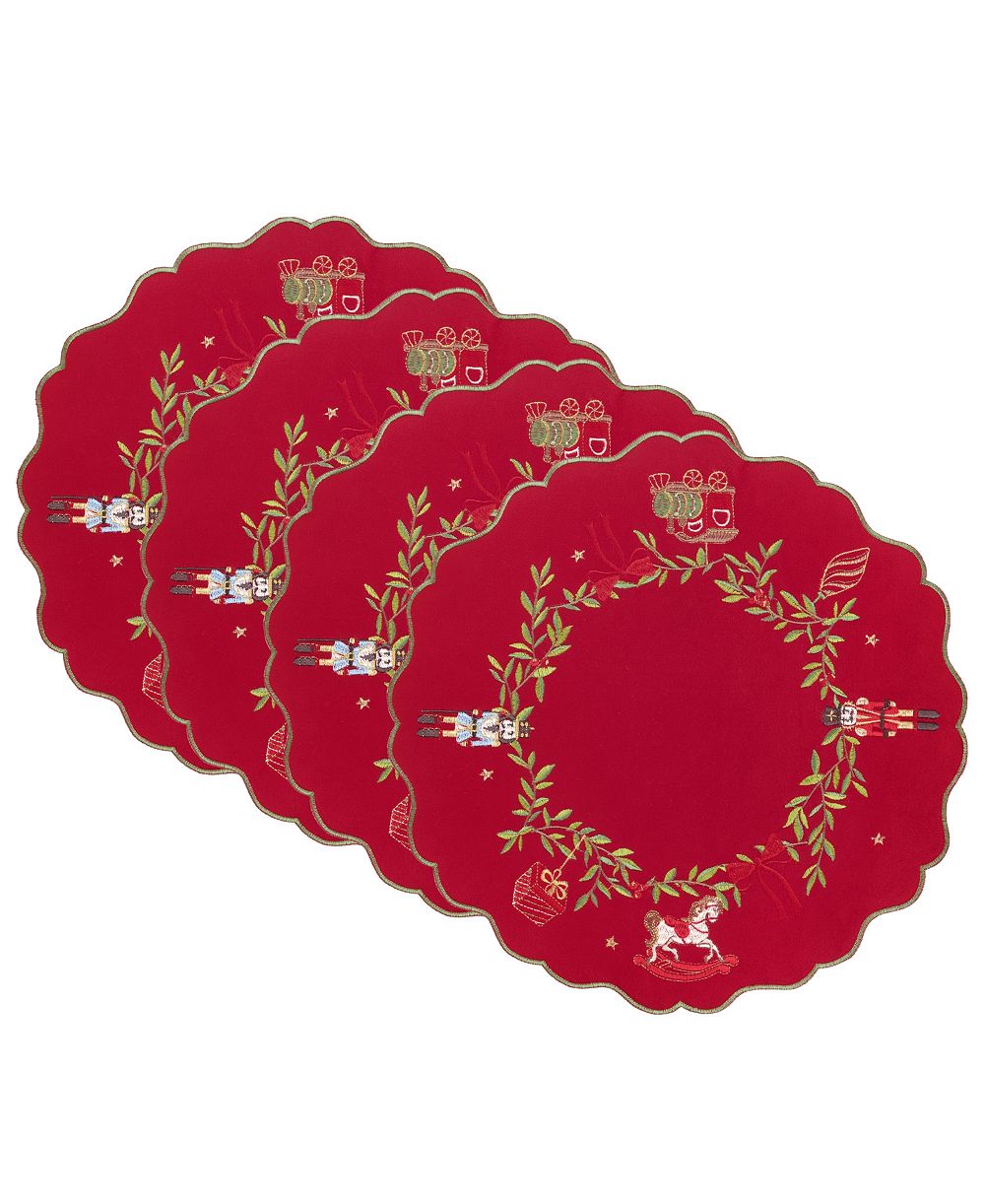 Вышитые салфетки Villeroy & Boch Keepsake Ornaments, набор из 4 штук