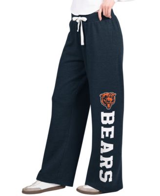 Starter Women's Navy Chicago Bears Field Wide Leg Sweatpants