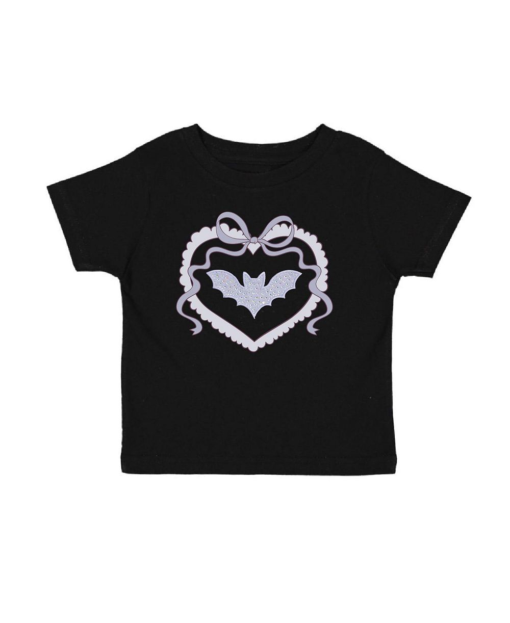 Детская футболка Sweet Wink Little Girls Rhinestone Bat Patch Halloween Short Sleeve