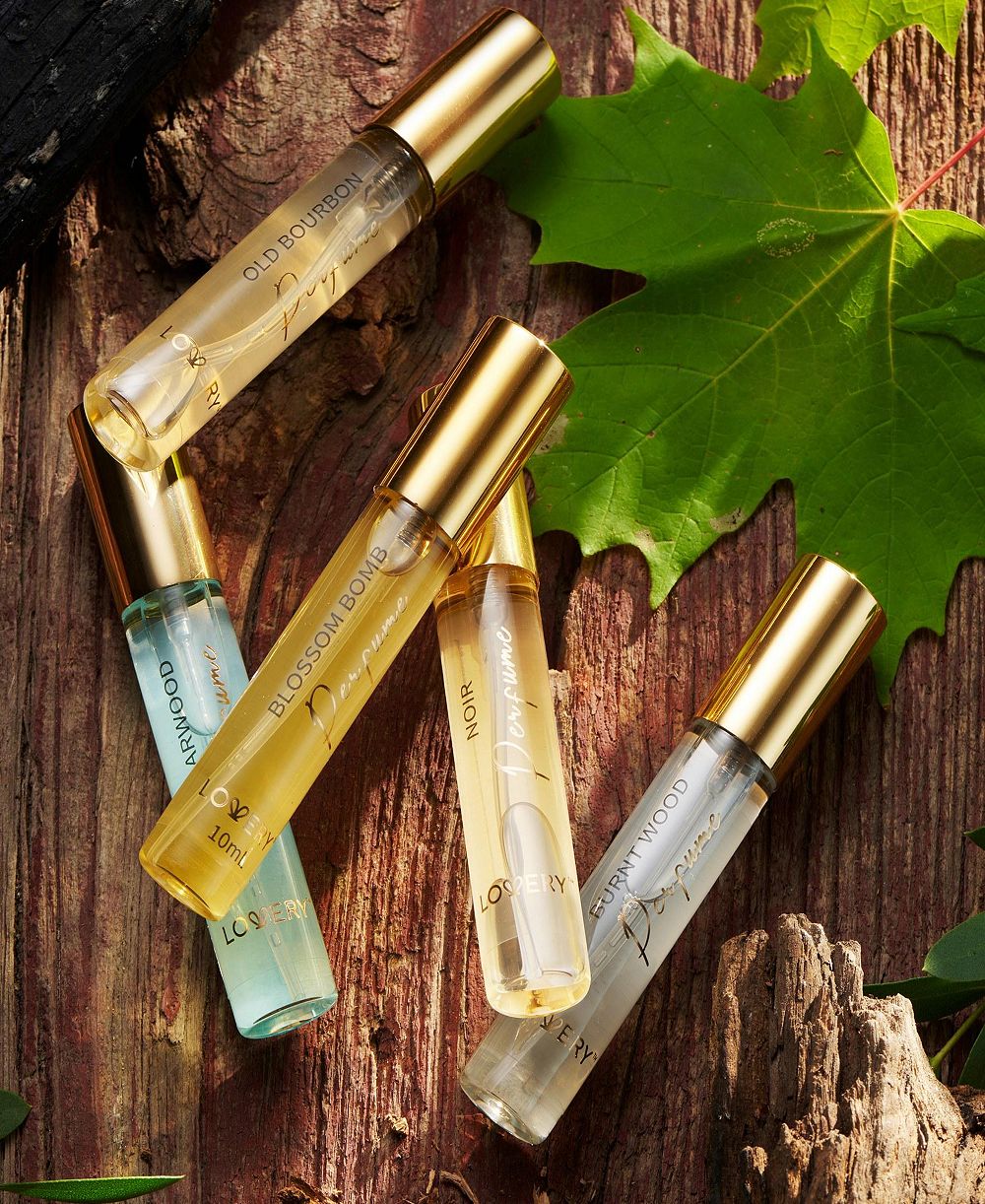Мужской набор парфюмерии Lovery Travel 5pieces Colognes Spray Woody Scent Layering с кожаным мешочком