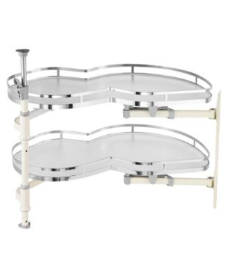 SUGIFT 2 Tier Swing Out Blind Corner Cabinet Organizer for 36 In Cabinets Right Opening