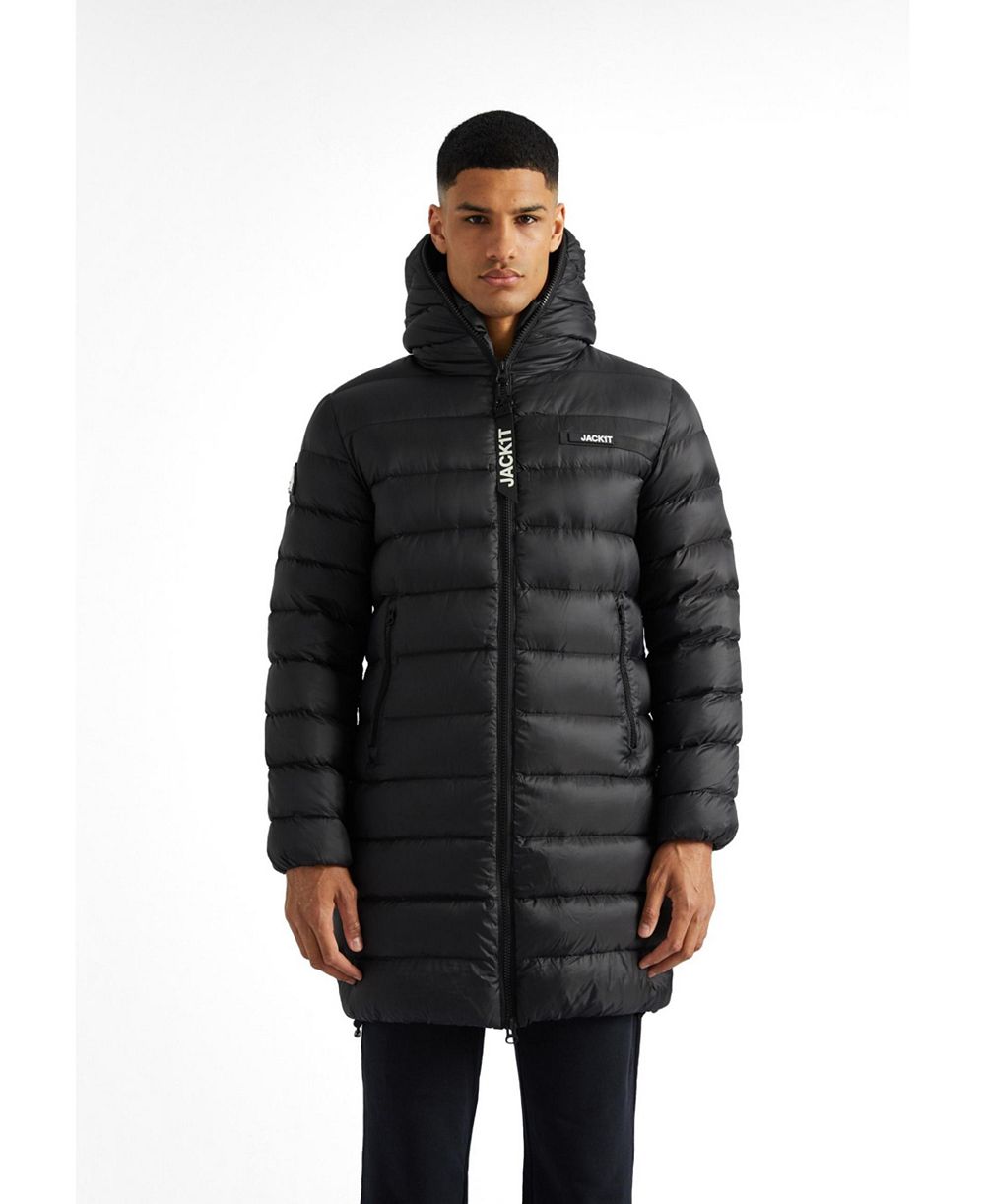 JACK1T Men's Quilted Longline Puffer Coat