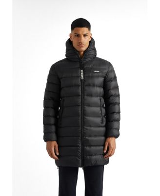 JACK1T Men's Quilted Longline Puffer Coat