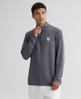 Fanatics Men's Charcoal New York Mets Clutch Quarter-Zip Pullover Sweatshirt