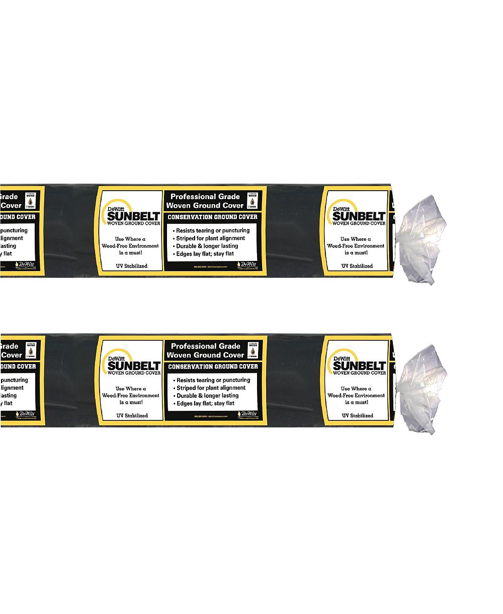 DeWitt Company Sunbelt 6x300ft Weed Barrier w/ DeWitt Sunbelt 4x300ft Weed Barrier