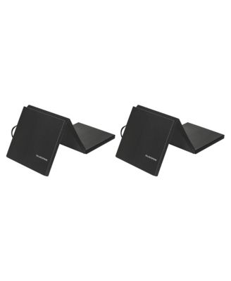 BalanceFrom Fitness GoGym 6x2ft Folding 3 Panel Exercise Mat, Black (2 Pack)