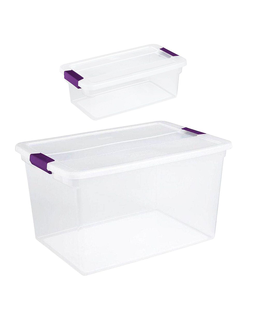 Sterilite 66 Quart Storage Totes, 6 Pack, and 6 Quart Storage Totes, 12 Pack