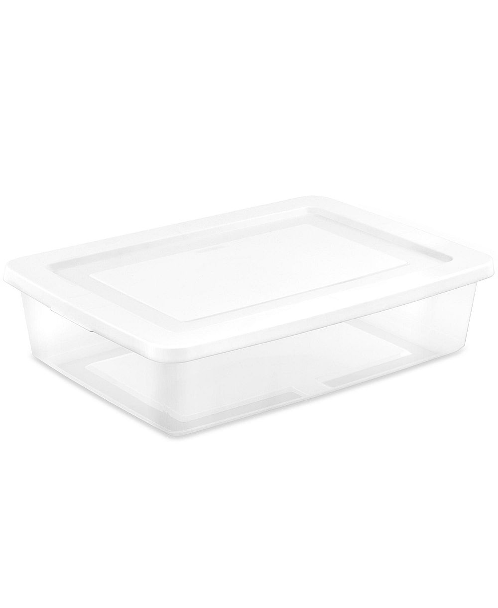 Sterilite 28 Qt Storage Box, Stackable Plastic Container Home Organizer, 40 Pack