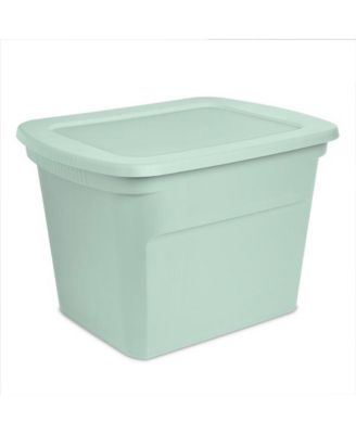 Sterilite 8 Pack 18 Gal Plastic Stackable Storage Container w/ Lid, Mindful Mint