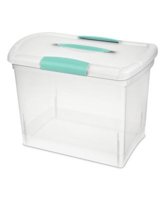 Sterilite Large Nesting ShowOffs Portable Clear File Box with Latches (18 Pack)