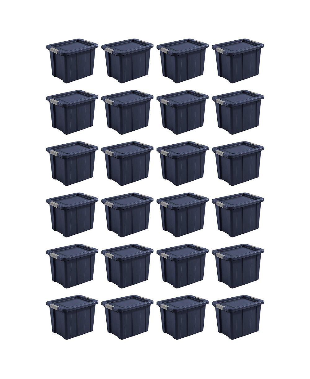 Пластиковый контейнер для хранения Sterilite Tuff1 18 Gal с крышкой и защелками, синий (24 шт.)
