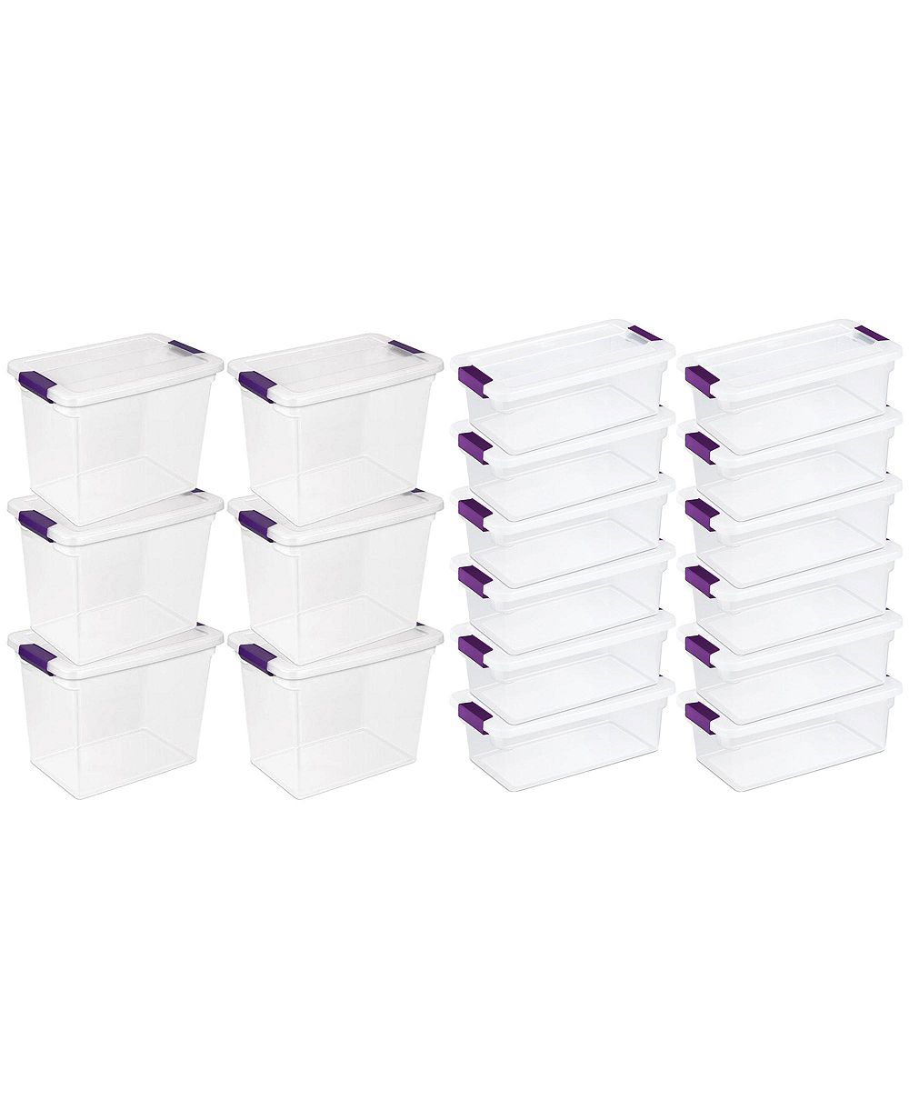 Sterilite 27 Qt Storage Container, 6 Pack, and 6 Qt Storage Container, 12 Pack