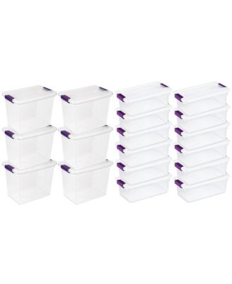 Sterilite 27 Qt Storage Container, 6 Pack, and 6 Qt Storage Container, 12 Pack