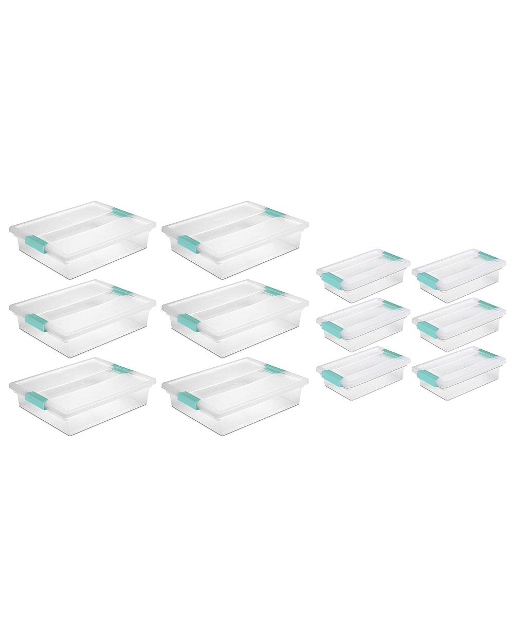 Sterilite большая коробка для хранения с защелкой (6 шт.) + маленькая коробка с защелкой (6 шт.)