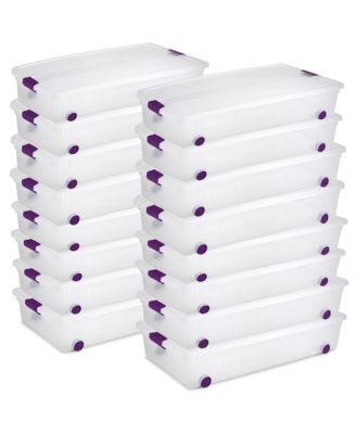 Sterilite 60 Quart ClearView Latch Lid Wheeled Underbed Storage Tote, (16 Pack)