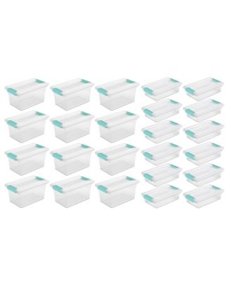 Sterilite Medium Clip Storage Tote, 12 Pack, and Small Clip Storage Tote, 12 Pack