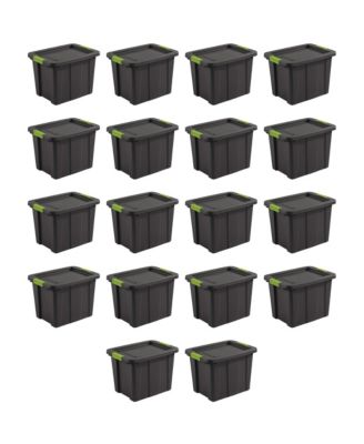 Sterilite Пластиковый контейнер для хранения Tuff1 с защелкой 18 галлонов и крышкой (упаковка 18 шт)