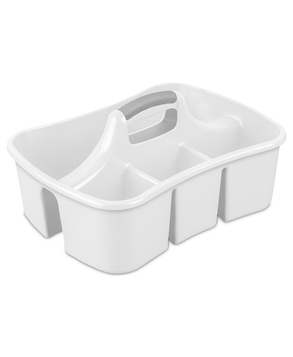 Sterilite Divided Storage Ultra Caddy with 4 Compartments and Handles (18 Pack)