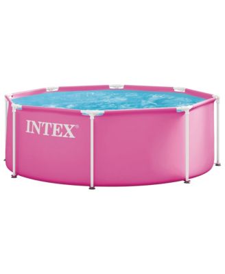 Intex надземный бассейн с металлическим каркасом, 8Ft X 30In, розовый