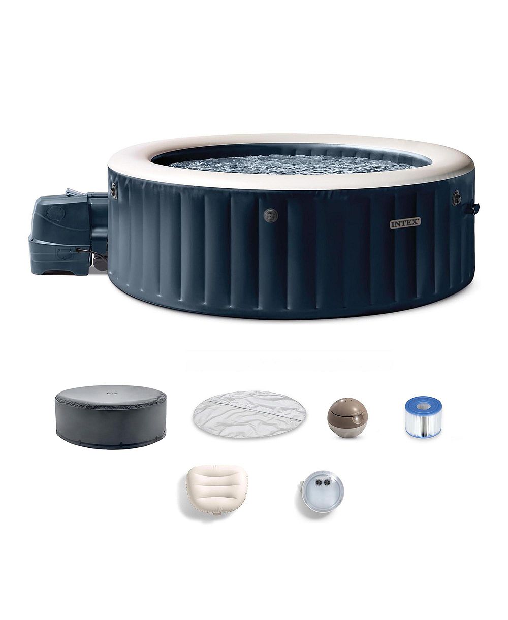 INTEX PureSpa Plus набор пузырьковой массажной спа с энергоэффективным чехлом, 85" x 28"