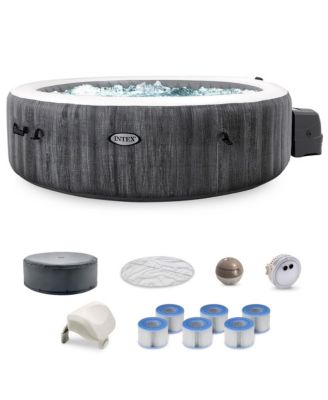 Набор надувных джакузи Intex PureSpa Plus с пузырьковыми форсунками и сменные фильтры (упаковка из 8 шт.)