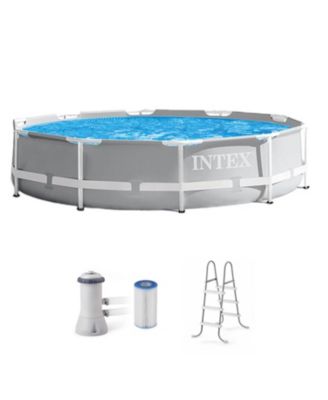 Intex 10' x 30" Above Ground Swimming Pool w/ 330 GPH Filter Pump and Pool Ladder