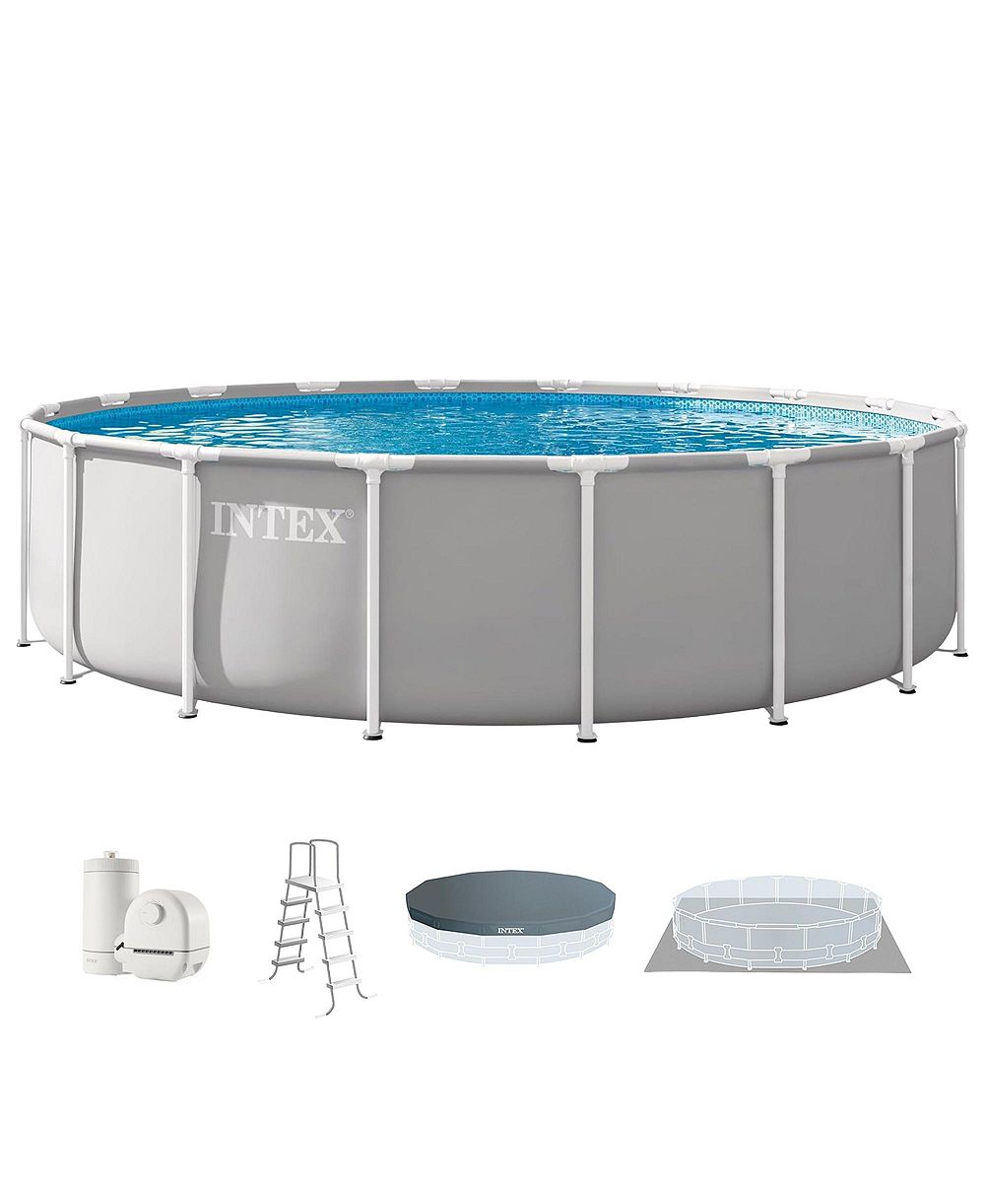 INTEX Prism Frame 18ft x 48in премиальный набор надземного бассейна с фильтрующим насосом