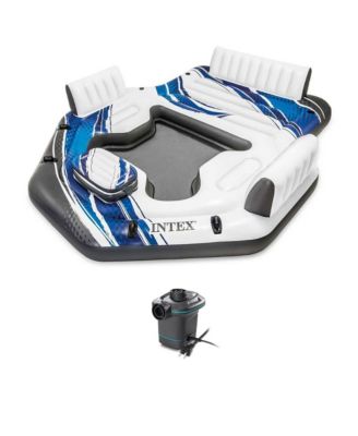Intex Adult 5 Seat Pool Float w/ Quick Fill AC Electric Air Pump