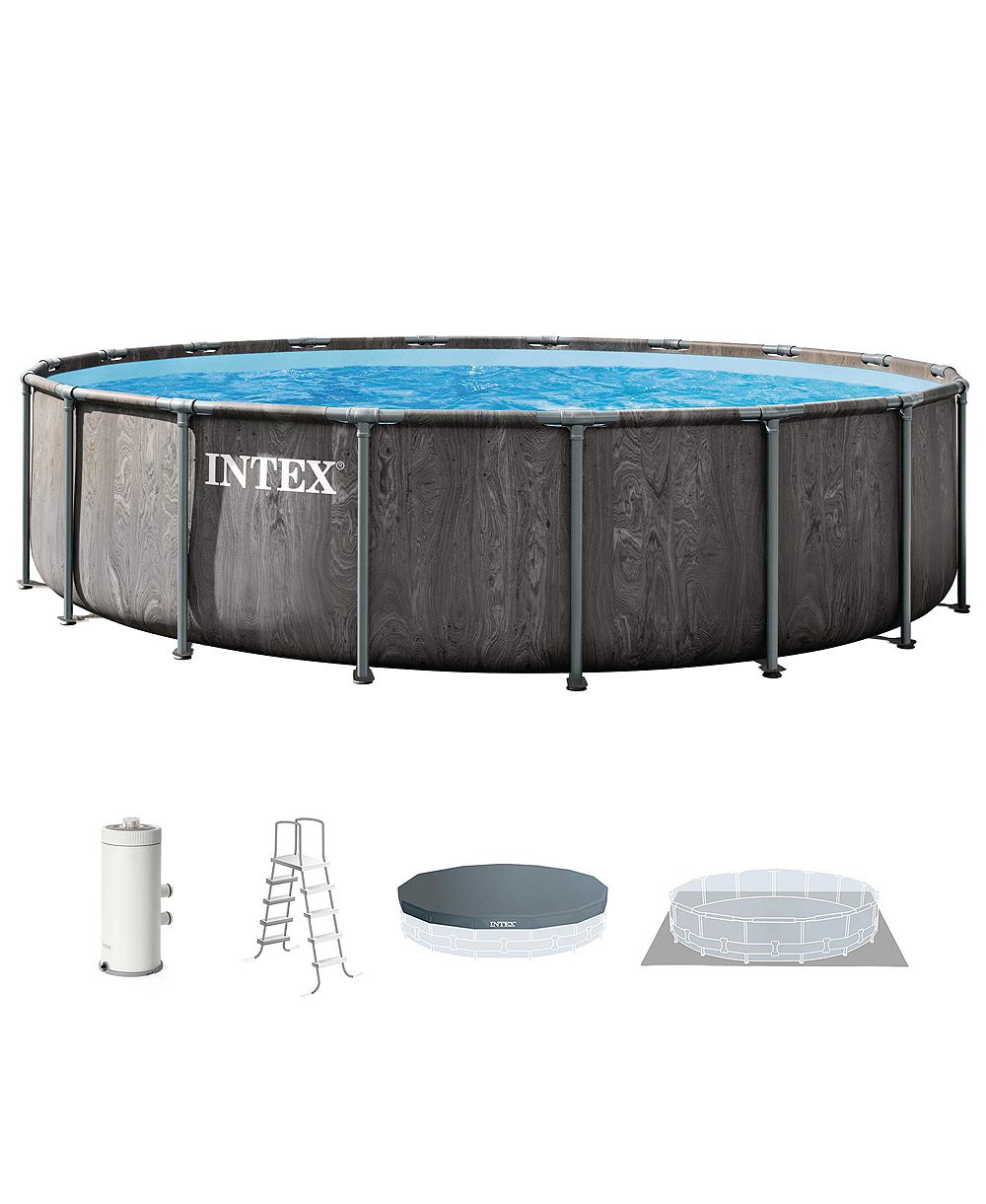 INTEX надземный бассейн Greywood Prism Frame 15ft x 48in с насосом