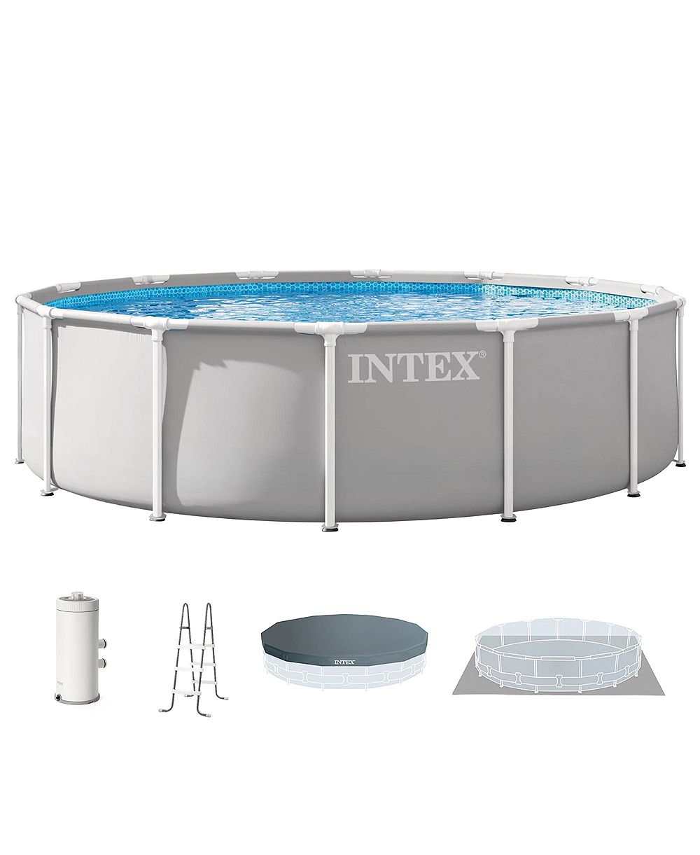 INTEX комплект надземного бассейна Prism Frame 14x42 дюйма с фильтровым насосом